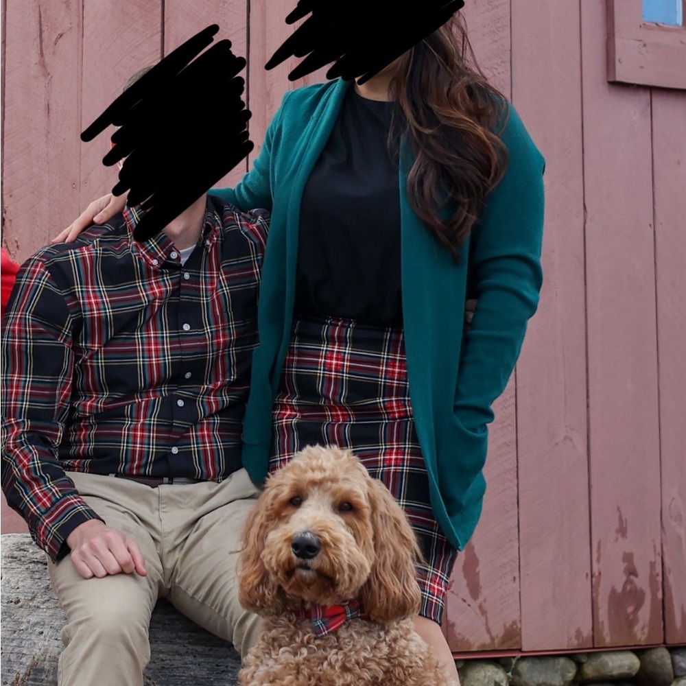 Black plaid skirt